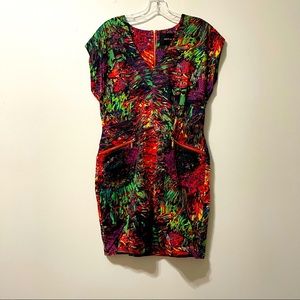 Ark & Co. Colorful Mini Dress Zipper Pockets.